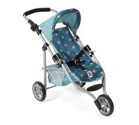 Bayer Chic 2000 – Passeggino per bambole Lola – da jogging, fino a circa 50 cm – asterischi turchesi