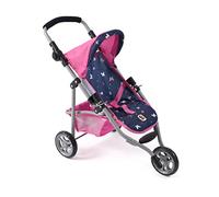 Bayer Chic 2000 - Passeggino per bambole Lola, Passeggino da jogging, Bambola, Passeggino per bambole, Butterfly, 612-33, Navy, Rosa