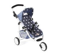 Bayer Chic 2000® Passeggino per bambole Lola - Stella Navy - Passeggino pieghevole - Manico regolabile in altezza 33 - 62 cm - 3 ruote Jogger - Bambole fino a 50 cm - 3 - 6 J