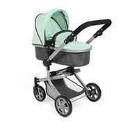 Bayer Chic 2000 - Passeggino per bambole Mika, 2 in 1, per bambini da 4 a 8 anni, melange antracite, menta