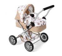 Bayer Chic 2000 - Passeggino per bambole Smarty, piccolo passeggino per bambini dai 2 anni in su, passeggino giocattolo, orsetto, beige