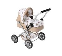 Bayer Chic 2000 - Passeggino per bambole Smarty, piccolo passeggino per bambini dai 2 anni in su, passeggino giocattolo, orsetto, beige