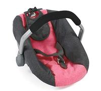Bayer Chic 2000-Seggiolino Auto per Bambole, Antracite, Colore Grigio/Rosa, 45 x 31 x 32 cm, 708 41