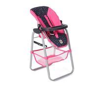 Bayer Chic 2000 - Seggiolone per bambole per bambini dai 3 agli 8 anni, seggiolone per bambole, mobili per bambole, accessori per bambole, coriandoli rosa, 655-84