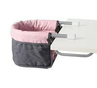 Bayer Chic 2000 - Tavolo per bambole, sedile da tavolo per bambole, mobili per bambole, accessori per bambole, grigio scuro/rosa melange