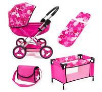 Bayer Design 12749AB carrozzina per bambole COSY, letto, cuscino e coperta, borsa