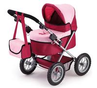 Bayer Design 13014AA Carrozzina per Bambole, Passeggino per Bambole, pieghevole, regolabile in altezza con borsa