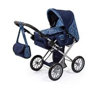 Bayer Design 13603AA Carrozzina per Bambole, Passeggino per Bambole, pieghevole, regolabile in Altezza, convertibile con borsa