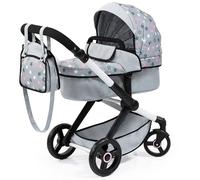 Bayer Design 17007AA Passeggino per bambole Xeo, carrozzina, manubrio regolabile in altezza e girevole, convertibile, borsa