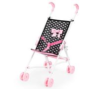 Bayer Design 30560AA Passeggino Canna popone Pieghevole, Cintura di Sicurezza Integrata, Ruote Doppie, Colore Nero, Bianco, Rosa