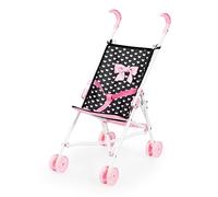 Bayer Design 30560AA Passeggino Canna popone Pieghevole, Cintura di Sicurezza Integrata, Ruote Doppie, Colore Nero, Bianco, Rosa