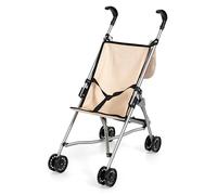 Bayer Design 30575AB Passeggino per bambole pieghevole con borsa, doppie ruote, cintura di sicurezza, per bambole fino a 46 cm