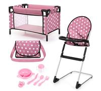 Bayer Design 61776AB Seggiolone per bambole, letto, borsa, arco da gioco, accessori