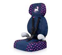 Bayer Design 67554AA Giocattolo, Seggiolino Auto, Accessori per Bambole, Colore Blu con Unicorno e Cuori