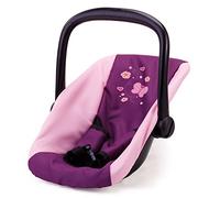 Bayer Design 67657AA Seggiolino auto per bambole, viola/rosa morbido con farfalla