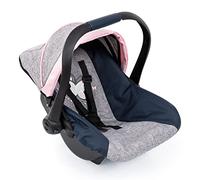 Bayer Design-67927AA Seggiolino Auto per Bambole, Colore Grigio, Blu, Rosa, Medium, 67927AA