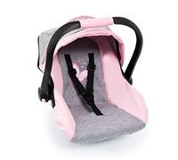 Bayer Design-67933AA Giocattolo, Seggiolino Auto Easy Go, Adatto per la Carrozzina per Bambola Neo Vario, Colore Rosa, Grigio con Farfalla, 67933AA