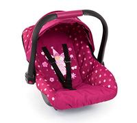 Bayer Design 67967AA Seggiolino auto per bambole con tettuccio, maniglia regolabile, cintura di sicurezza, per bambole fino a 46 cm, dai 3 anni