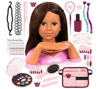 Bayer Design 90090AA Charlene Magic Nails testa per lo styling e il make-up con mani e unghie, trucco, accessori per capelli, adesivi, 30 cm