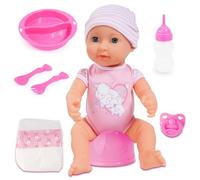 Bayer Design Bayer Design-94071AA Puppe Bambola Che Fa Pipi Piccolina New Born Baby, Occhi Che dormono, Accessori, 40 cm, Colore Rosa, B2894071