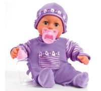 Bayer Design Bambola interattiva 38 cm, parlante, con ciuccio, biberon | morbida, da coccolare, con suoni, occhi che si chiudono, accessori per i giochi di ruolo dei bambini