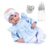 Bayer Design Bambola Reborn reale 38 cm, come vere, ciuccio, biberon