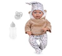 Bayer Design bambola reborn reale 38 cm, come vere, con ciuccio, biberon