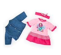 Bayer Design bambole 40-46cm, giacca e fascia per capelli, vestito, set con sirena, Colore rosa, blu, 84682AA