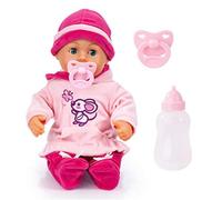 Bayer Design- First Words Baby, Bambola parlante 24 Suoni, 38cm, Colore Rosa, To