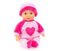 Bayer Design 92802AS Prima bambola, da coccolare, occhi che si chiudono, corpo morbido, rosa, 28cm
