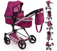 Bayer Design- Passeggino per Bambole Neo Vario, Colore Rosso con Fata e Disegno,