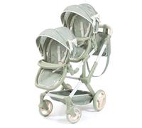 Bayer Design 26728AA carrozzina per Bambole doppia Twin XEO, passeggino gemellare, regolabile in altezza, borsa