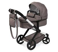 Bayer - Dolls Pram Xeo (17086AB) | Carrozzina per bambole con manico regolabile in altezza e girevole, trasformabile