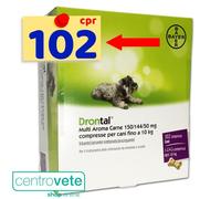 Bayer DRON-TAL 102 compresse → Combatte i parassiti intestinali Cani - Vermifugo