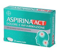 Bayer Italia Aspirinaact Dolore e Infiammazione 1000 mg - Antidolorifico e Antinfiammatorio 12 compresse rivestite