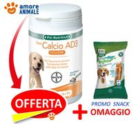Bayer (+PS) - Neo Calcio AD3 in Polvere gr. 200 per cani - Integratore minerale