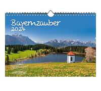 Bayernzauber - Calendario DIN A4 per vacanze 2024, motivo: montagne bavaresi