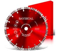 BAYERTAL® Disco da taglio diamantato 230mm x 22,23 - Disco Premium per smerigliatrici angolari &Flex -Disco professionale per pietra e calcestruzzo - Disco diamantato di alta qualità per tagli precisi