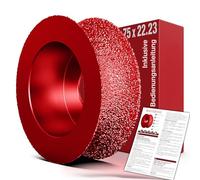 BAYERTAL® Fresa diamantata per bordi Ø75mm x 22,23 R10- Utensile per arrotondare piastrelle dure, granito e altro- Fresa per arrotondare per risultati precisi e professionali- Fresa a raggio 75 mm R10