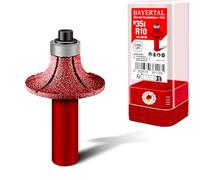 BAYERTAL Fresa rotonda diamantata 35 mm x R10 - per arrotondare piastrelle dure, gres porcellanato, granito, marmo, ecc. - Fresa a raggio di alta qualità per trapani, fresa profilata R10