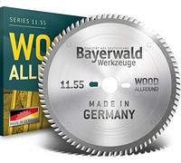 Bayerwald - Lama per sega circolare HM, Ø 260 x 3,2 x 30 cm, Z=60 KW, serie 11,55, denti alternati per sezioni longitudinali e trasversali in legno/legno