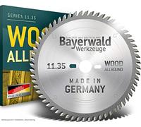 Bayerwald - Lama per sega circolare HM, 125 x 2,6/1,6 x 12,7, forma dentale: WZ (10 denti), per tavole da carpenteria, legno con colla, ecc.