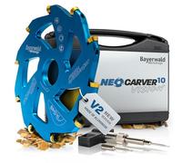 Bayerwald NeoCarver 10 Vision V2 - Disco per fresa in metallo duro per legno, fresa da intaglio in alluminio per smerigliatrice angolare per separare, levigare, sgrossare, ecc. Ø 115 mm x 22,2 mm/10