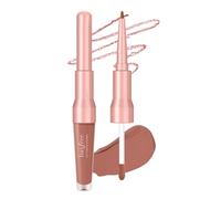 bayfree 2-IN-1 Lip Liner e Lip Stain, Tinta Labbra In Velluto Ad Alta Pigmentazione e Lunga Durata, Lipliner Ben Definito, Impermeabile Senza Peso e Non Testato Sugli Animali, Finish Matte