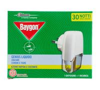 3PZ BAYGON Genius BASE Diffusore ELETTRICO Liquido ANTIZANZARE 30NOTTI +Ricarica