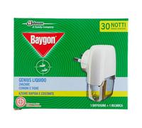 3PZ BAYGON Genius BASE Diffusore ELETTRICO Liquido ANTIZANZARE 30NOTTI +Ricarica