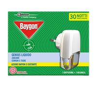 3PZ BAYGON Genius BASE Diffusore ELETTRICO Liquido ANTIZANZARE 30NOTTI +Ricarica
