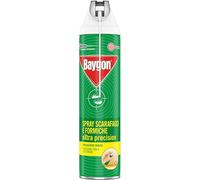 Baygon Spray con Cannuccia Extra Precision, Efficace contro Scarafaggi e Formiche, Protezione Continua fino a 4 Settimane, 1 Confezione da 400 ml