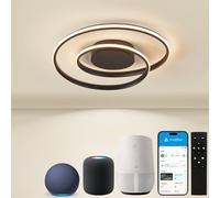 BAYHT Plafoniera LED Soffitto, 28W Lampada da Soffitto con Matter Compatibile con HomeKit, Alexa, Google e IFTTT, Moderna Plafoniera Intelligente per Soggiorno, Camera da Letto, Sala da Pranzo