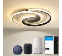 BAYHT Plafoniera LED Soffitto, 32W Lampada da Soffitto con Matter Compatibile con HomeKit, Alexa, Google e IFTTT, Moderna Plafoniera Intelligente per Soggiorno, Camera da Letto, Sala da Pranzo